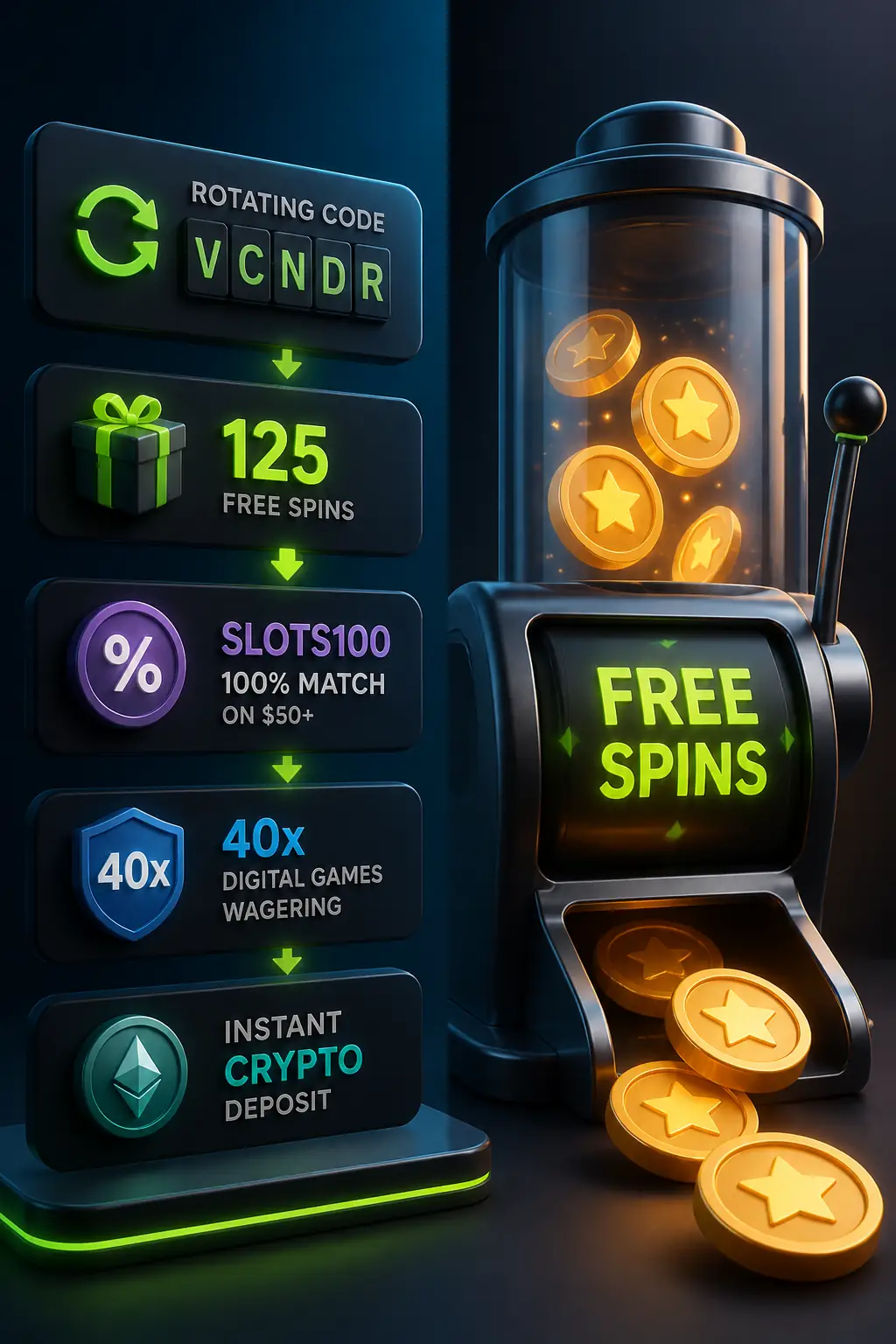 Slots Garden Casino Free Spins in Canada – Free Spins Offers visual guide for Slots Garden